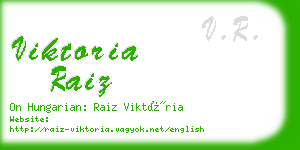 viktoria raiz business card